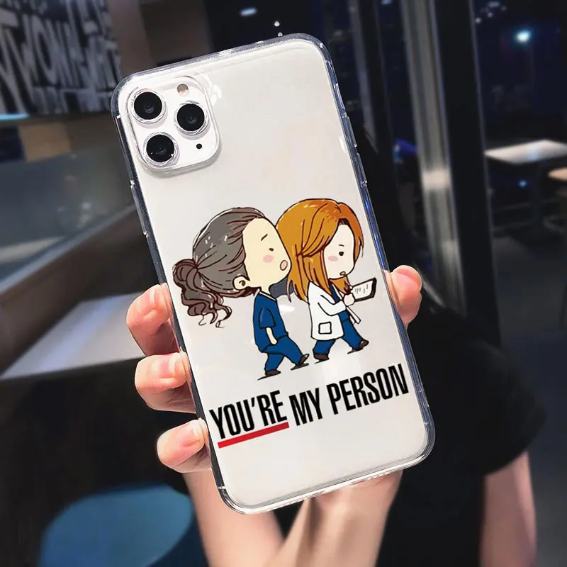 

Greys Anatomy You are my person Soft Phone Case For iPhone 12 mini 12 Pro MAX 11 Pro Max 6S 7 8 Plus X XS Max XR Silicone Cover
