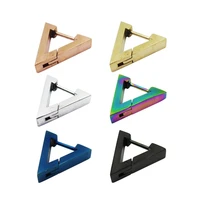 new stainless steel triangle earrings with high brightness polishing simple earclasp body piercing accessories