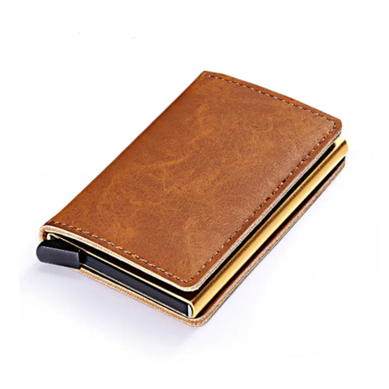 Чехол для карт мини мужской кошелек Тонкий монет винтажный ID кредитный держатель