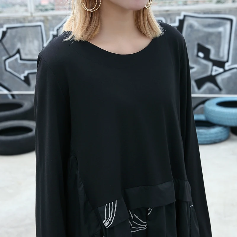 Женское многослойное платье XITAO свободное плиссированное с лоскутным принтом