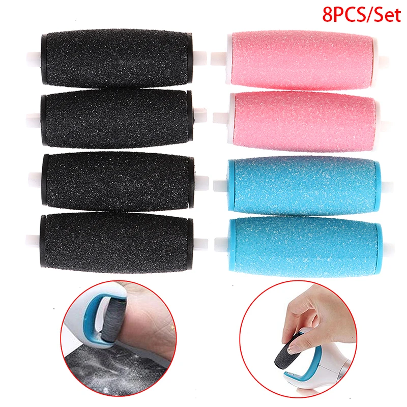 

8PCS/Set Foot Care Tool Heads Pedi Hard Skin Remover Refills Replacement Rollers For Scholls File Feet Care Tool