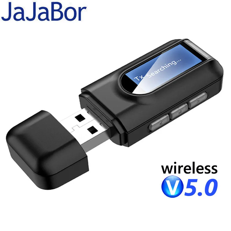 JaJaBor Bluetooth 5 0 USB аудио ресивер 2 в 1 Мини 3 мм разъем AUX беспроводной адаптер