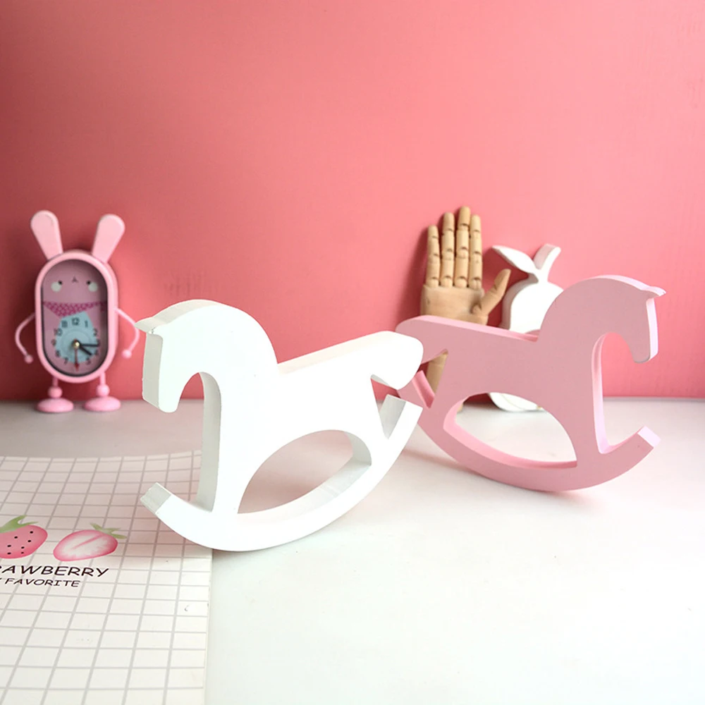 Деревянная лошадка игрушки для девочек декор комнаты принцессы в скандинавском