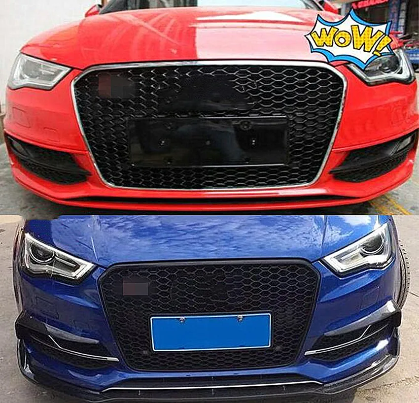 Медовая расческа решетка радиатора для audi A3 RS3 стильная хромированная рамка