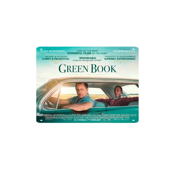 

Green Book Tin Sign Retro Metal Bar Decor Crafts Poster Retro Stickers Bar Decor