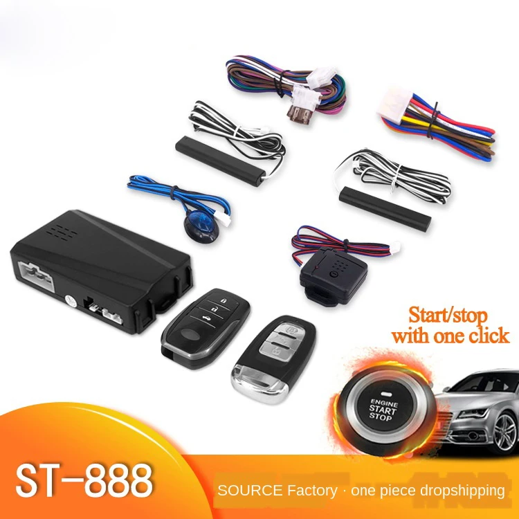 

12V Universal Car Anti-theft Alarm Systems Car SUV MPV Remote Central Door Lock PKE Keyless Start Stop System Car Accessories