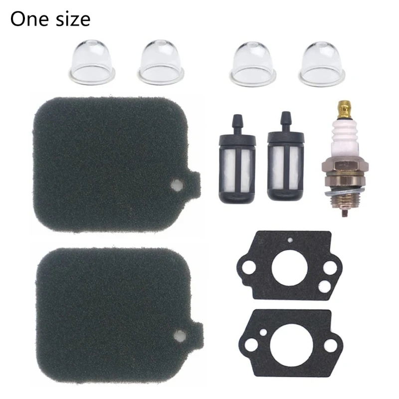 

2 Pack Air Filter with Fuel Filter Spark Plug Gasket Primer Bulb Turn up kit