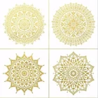 4 шт.компл. 30*30 см, многоразовые формы сделай сам, лазерная вырезка, трафарет для пола, плитки, ткани, настенная форма, трафарет для рисования мандалы