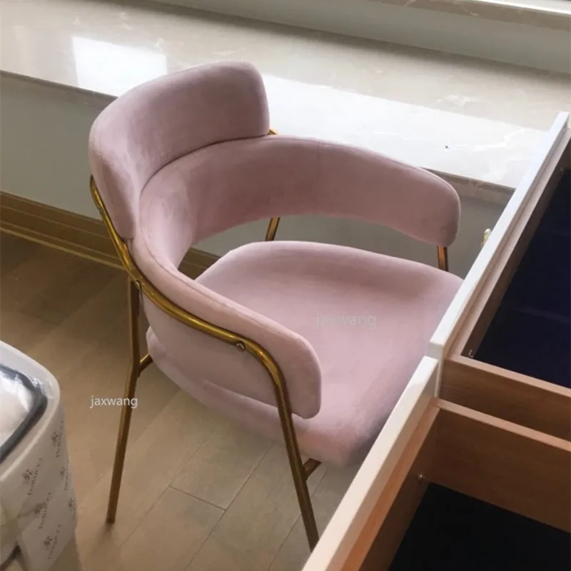 Модный Золотой Железный Металл Бархат Royals обеденный стул кофе гостиная сад