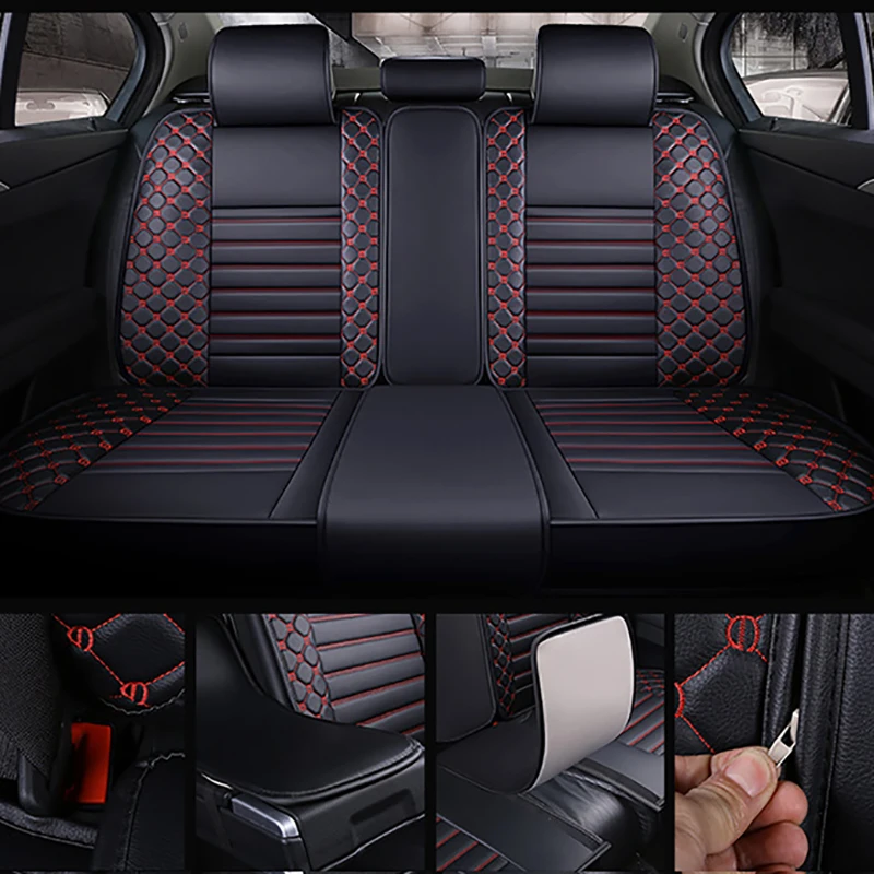 

kalaisike leather universal car seat covers for Isuzu all models D-MAX mu-X 5 seats auto accessories Automobiles styling