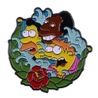 Забавные мультяшные эмалевые булавки в стиле аниме, милые тематические броши в виде Симпсонов, модная Металлическая Булавка, значок, аксессуары для рюкзака, ювелирные изделия 2021