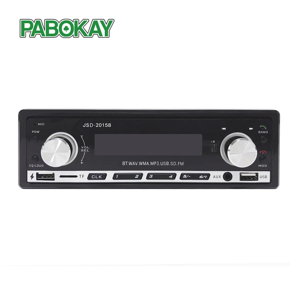 10x12V Bluetooth 1 Din автомобильный стерео аудио в Дэш fm приемник Aux Вход MP3 MMC WMA радио