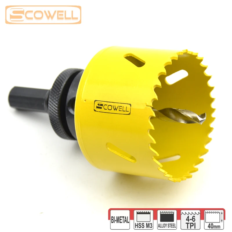 Скидка 30% набор резцов SCOWELL Holesaw для пилы лезвий металла 9 шт. номер модели
