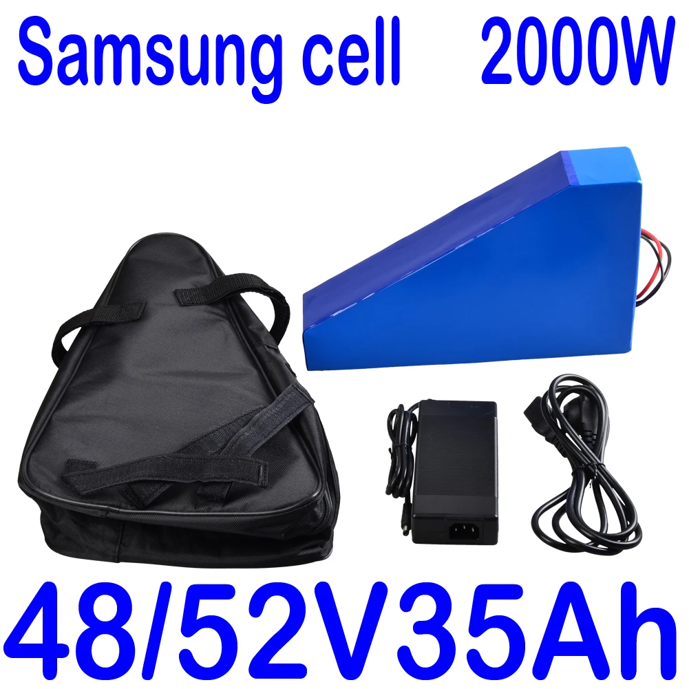 

48V 52V 1000W 2000W Ebike Battery 48V 52V 13Ah 15Ah 18Ah 20Ah 25Ah 30Ah 35Ah Electric Bike Lithium Battery Pack Use Samsung Cell