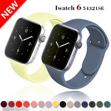 Silicone Strap For Apple Watch band 40mm 44mm 38mm 42mm Rubber belt smartwatch watchband Sport bracelet iWatch series 3 se 4 5 6