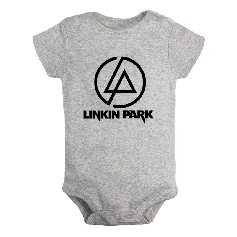 JcBaby2146GD Забавные популярные комплекты одежды для новорожденных мальчиков и девочек в стиле Linkin Park Symbol LP; комбинезон с принтом; боди для младенцев; комплекты одежды из хлопка - Цвет: JcBaby2146GD