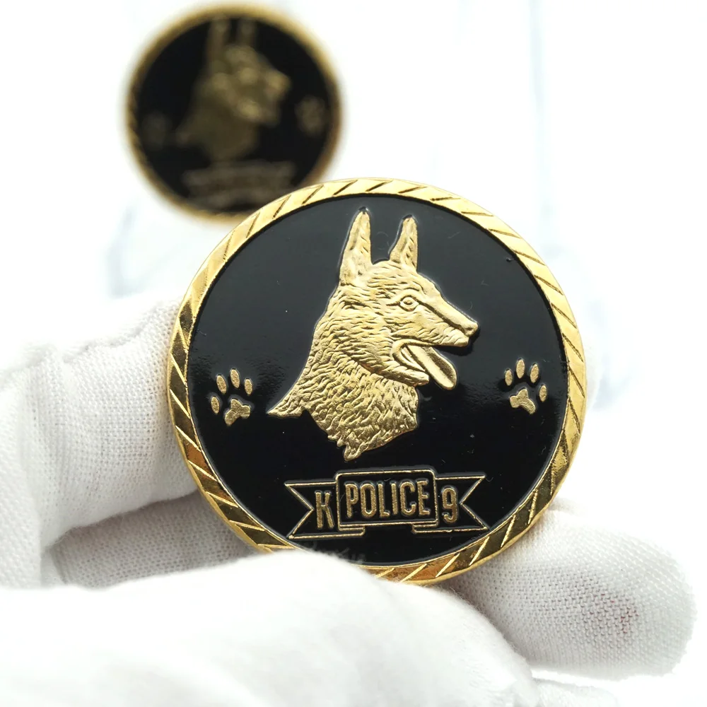 

American Police Dog Gold Coin Reconnaissance of Enemy Forces Police Dog Coins Collectibles 1 Oz 9999 Silver Honor Medal