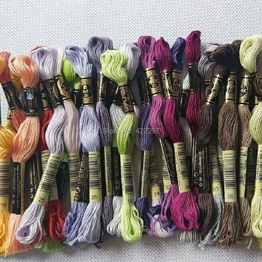 8 7 ярд 30 шт./лот DMC вышивка нитью/вышивка крестом нить выберите любые цвета | Дом и