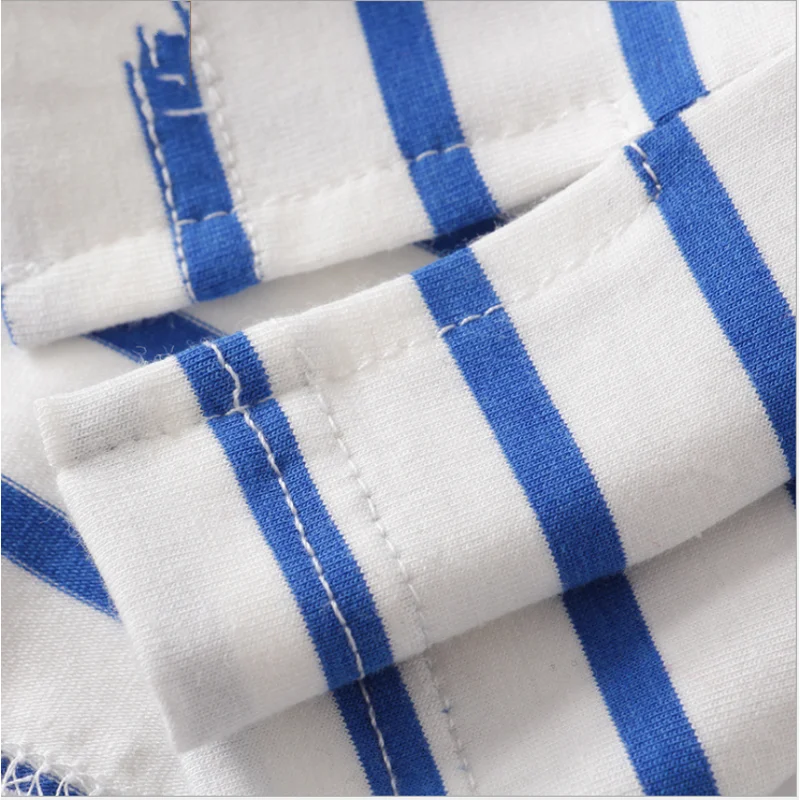 Summer Female Casual striped Nighty dress Ladies Mo Cotton Nightgown Women O-neck collar Short Sleeve Plus size sleepshirt | Женская