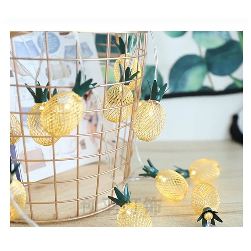 3 м Винтаж Железный фонарь ананас струны 20 светодиодный гирлянды Батарея питание