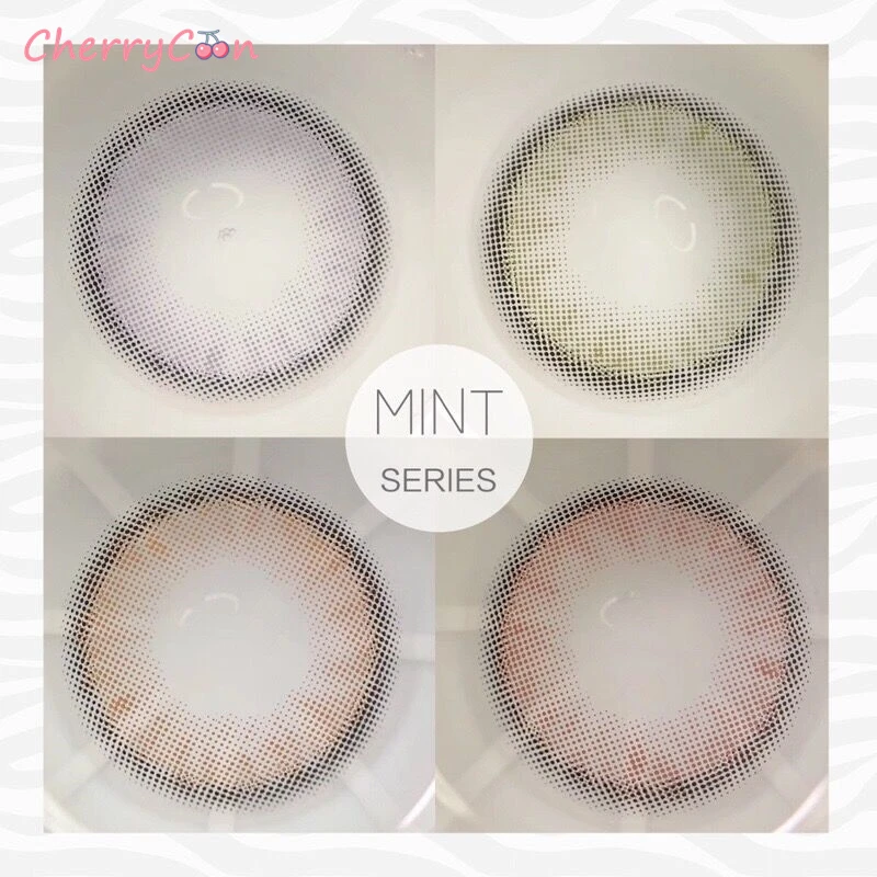 cherrycon mint amber brown contact lenses annually coloured soft for eyes contact lens myopia prescription degree 2pcspair free global shipping