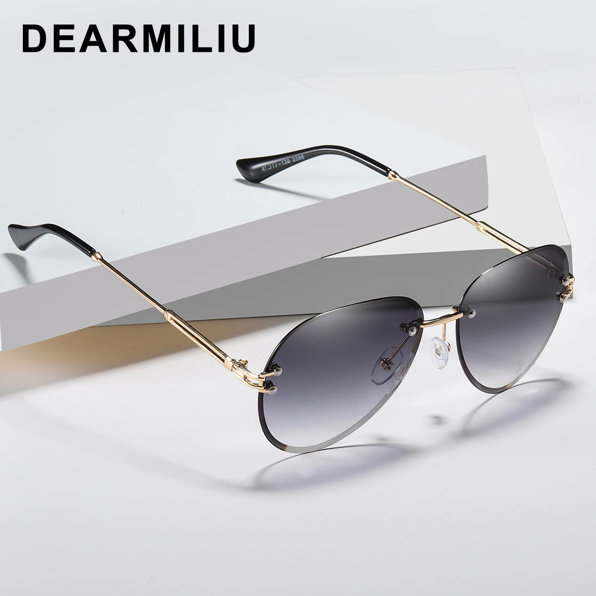 Брендовые дизайнерские модные женские солнцезащитные очки DEARMILIU без оправы