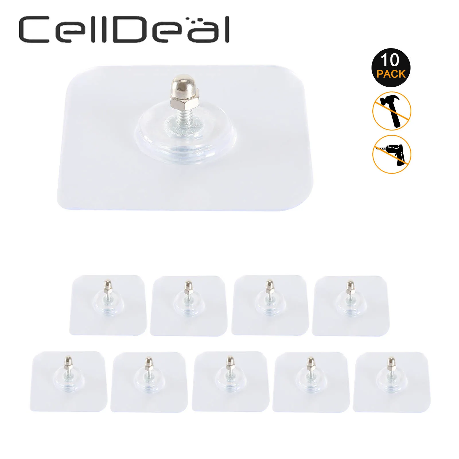 

100pcs Punch-free Non-marking Screw Stickers Wall Picture Hook Invisible Traceless Hardwall Drywall Picture Hanging Kit Hanging