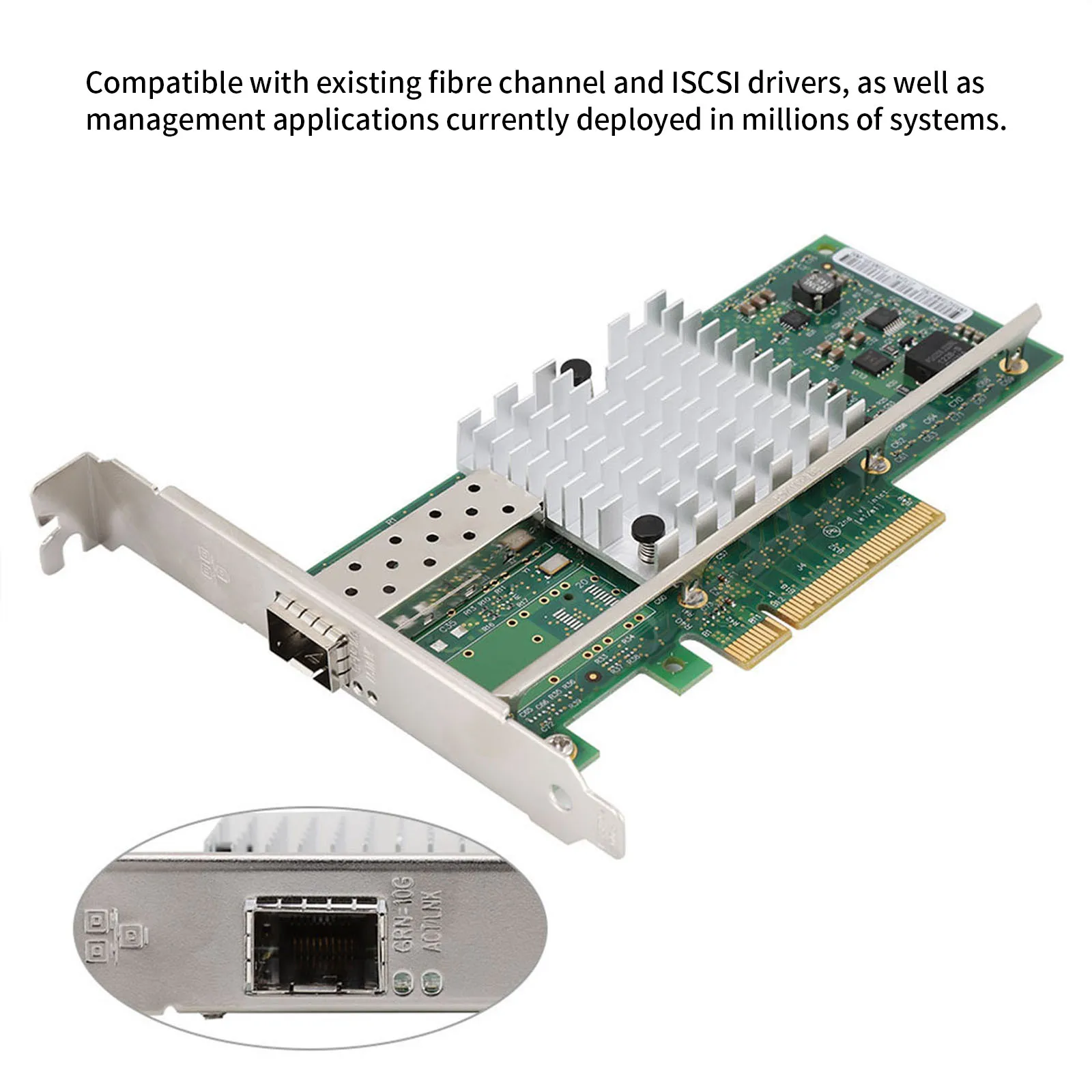 

Network Card For 10GBE X520-DA1 E10G41BTDA INTEL X520-DA1 82599EN PCI-E 10G SFP Fiber Optic Network Card For E10G41BTDA