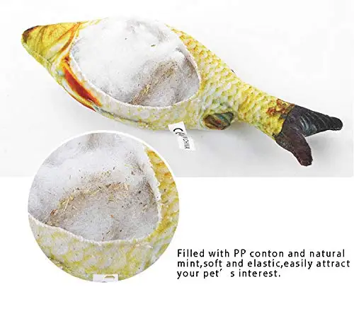 Pet Soft Plush 3D Fish Shape Cat Toy Interactive Gifts Catnip Toys Stuffed Pillow Doll Simulation Playing For | Дом и сад