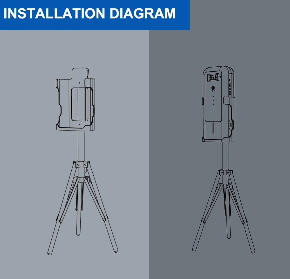 Компактный Инфракрасный термометр 2 в 1 и дезинфицирующее средство для рук со