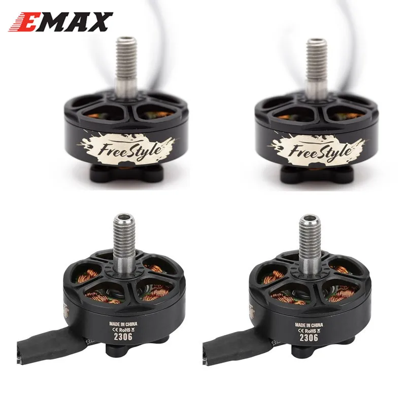 Купи Emax Freestyle FS2306 2306 1700KV 3-6S / 2400KV 3-4S бесщеточный двигатель для Buzz Hawk RC Drone FPV Racing за 1,528 рублей в магазине AliExpress