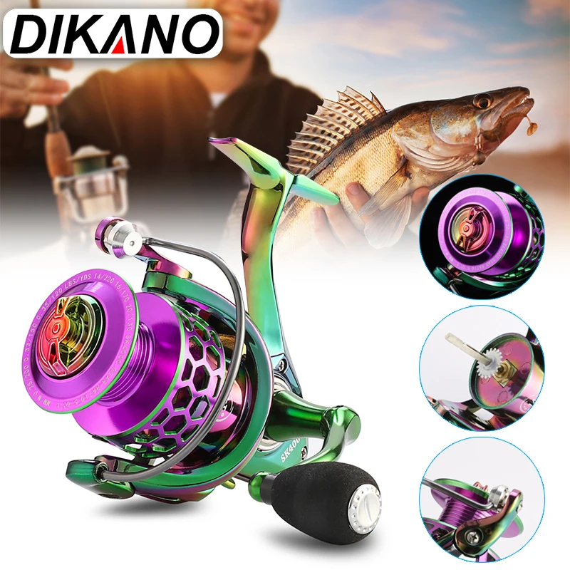 

Colorful Fishing Reel SK1000-6000 10KG Drag Metal Ball Grip Spool Spinning Reel Saltwater Reel Carp Reel Fishing Tool