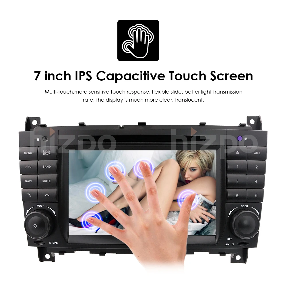 2 грамма Android9.0 2DIN CarDVD gps для Mercedes/Benz W203 W209 W219 a-класс A160 c-класс C180 C200 CLK200 Радио стерео 4G wifi DTV