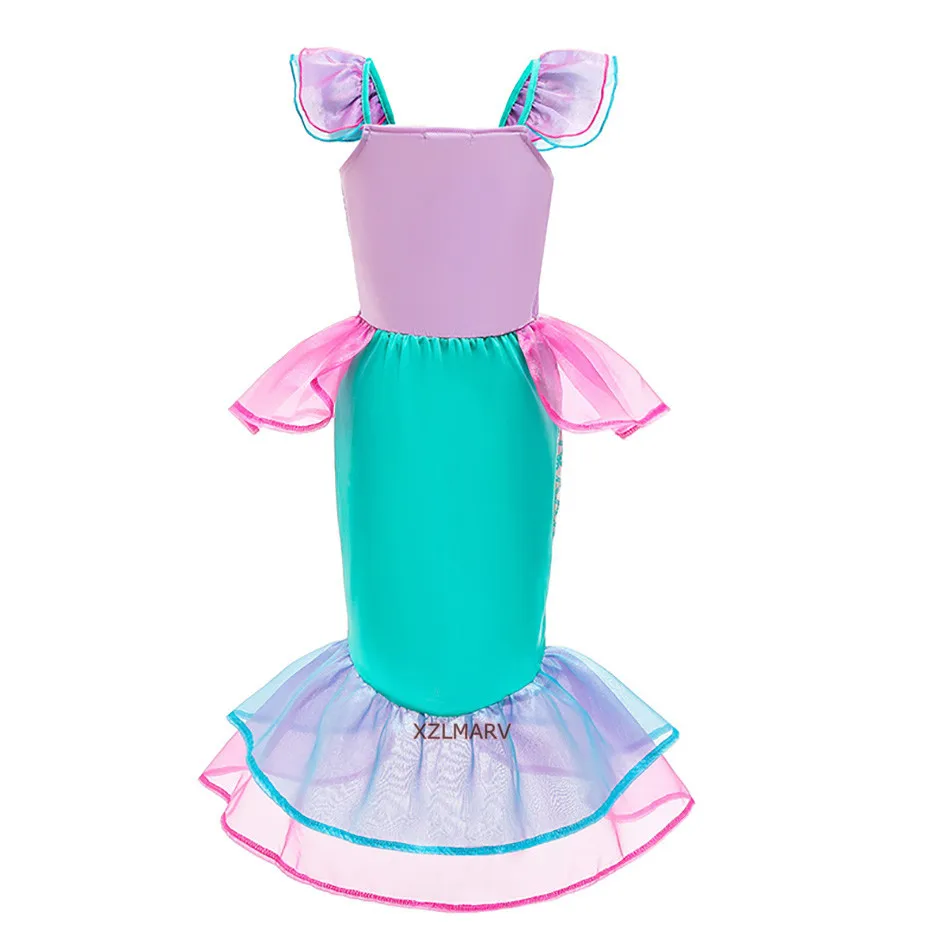 Детский костюм Русалочки Ариэль платье для косплевечерние маленькой одежда