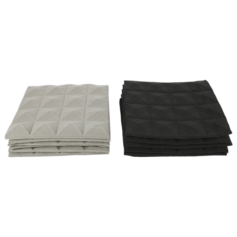 Charcoal Acoustic Foam Tiles Soundproofing Panels Studio Sound Padding 2 X 10 Inch | Спорт и развлечения