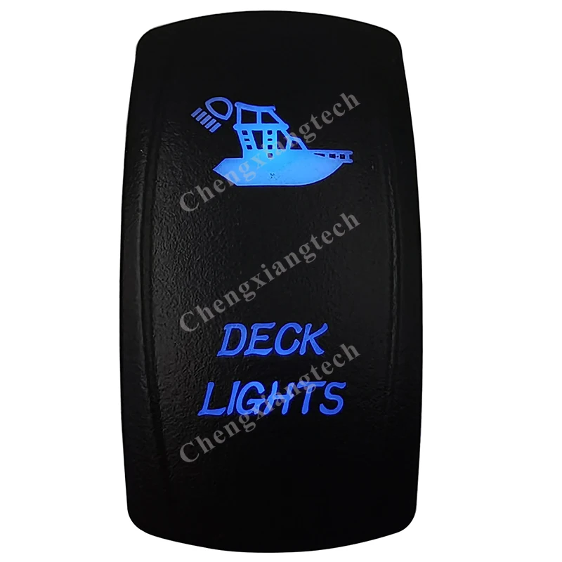

DECK LIGHTS Boat Blue Led 5 Pin Rocker Switch SPST 12V 20A ON OFF Marine Grade IP68 Toggle Switch for Carling Arb Narva 4x4