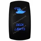 Синяя светодиодная подсветка для лодки 5-контактный клавишный переключатель SPST 12 В 20 А ВКЛ.ВЫКЛ. Морской класс IP68 переключатель для Carling Arb Narva 4x4