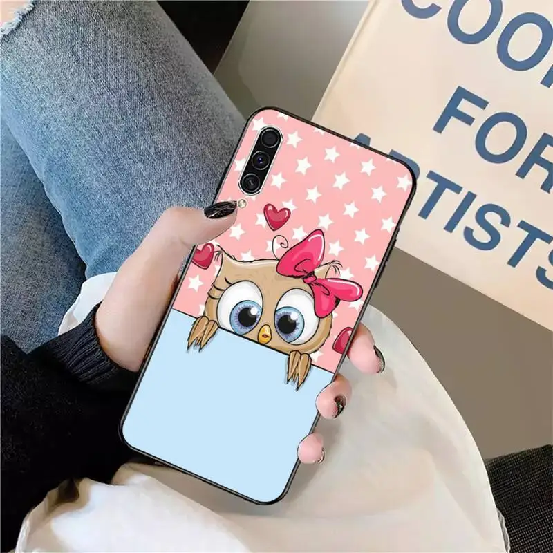 

Owl cute cartoon animal Phone Case For Samsung galaxy S 9 10 20 A 10 21 30 31 40 50 51 71 s note 20 j 4 2018 plus