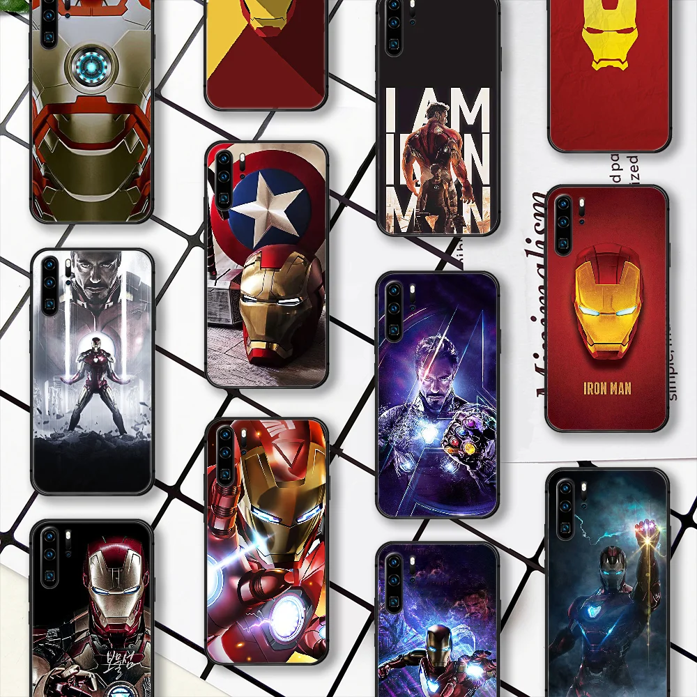 

Superhero Irons Man Movie Phone Case For Huawei P Mate Smart 10 20 30 40 Lite Z 2019 Pro black Etui Luxury Prime Tpu Cell Trend