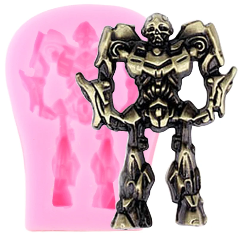 3D Робот Силиконовые формы сделай сам детские инструменты для украшения тортов на