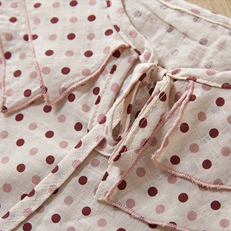 Милая детская одежда лето 2020 новая рубашка в горошек с короткими рукавами