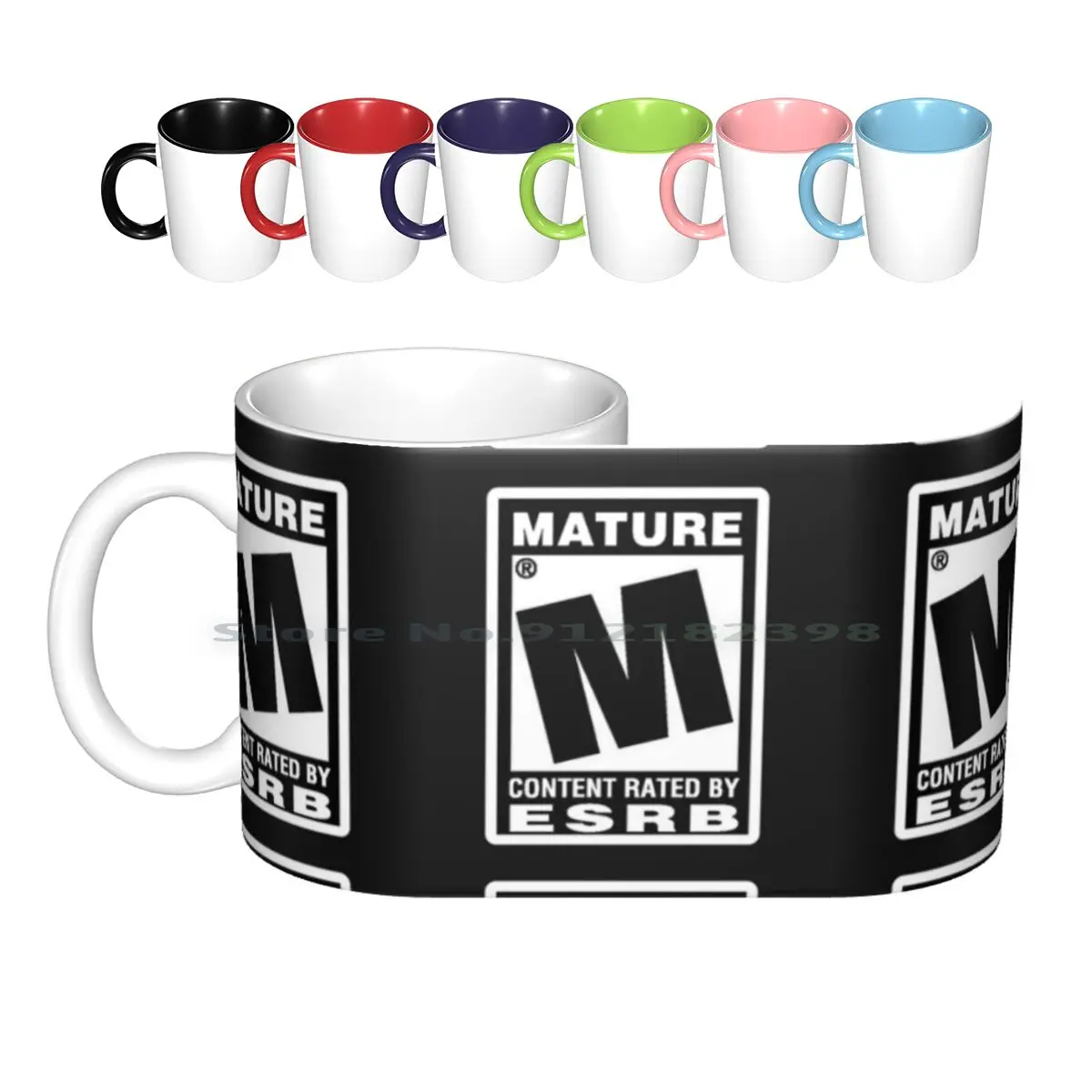 

Зрелые керамические кружки, кофейные чашки, Кружка для молока и чая, зрелый объем зрелых, оценка M, номинальная оценка, черно-белые