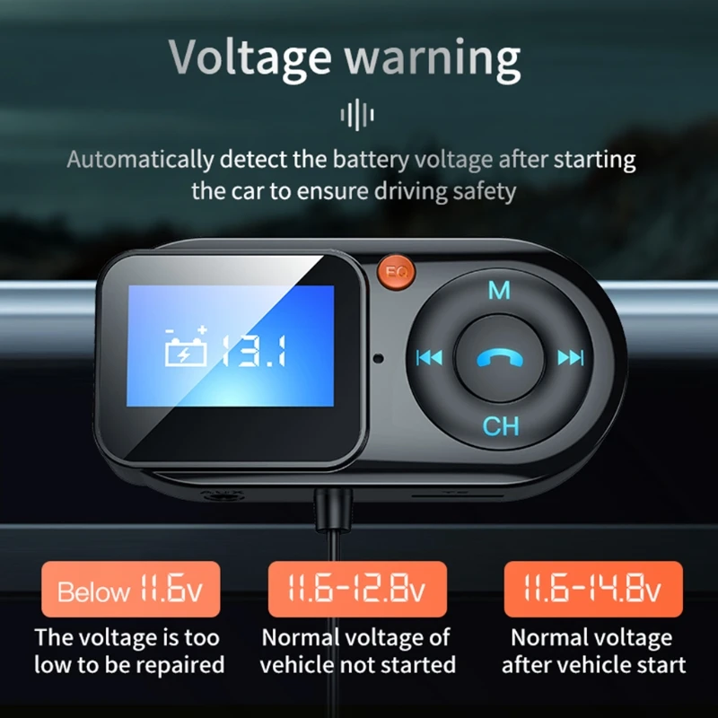 

Небольшие Bluetooth-передатчики плеера, автомобильное зарядное устройство, музыка ABS, материал, прочный беспроводной FM-радиоприемник, вспомогат...