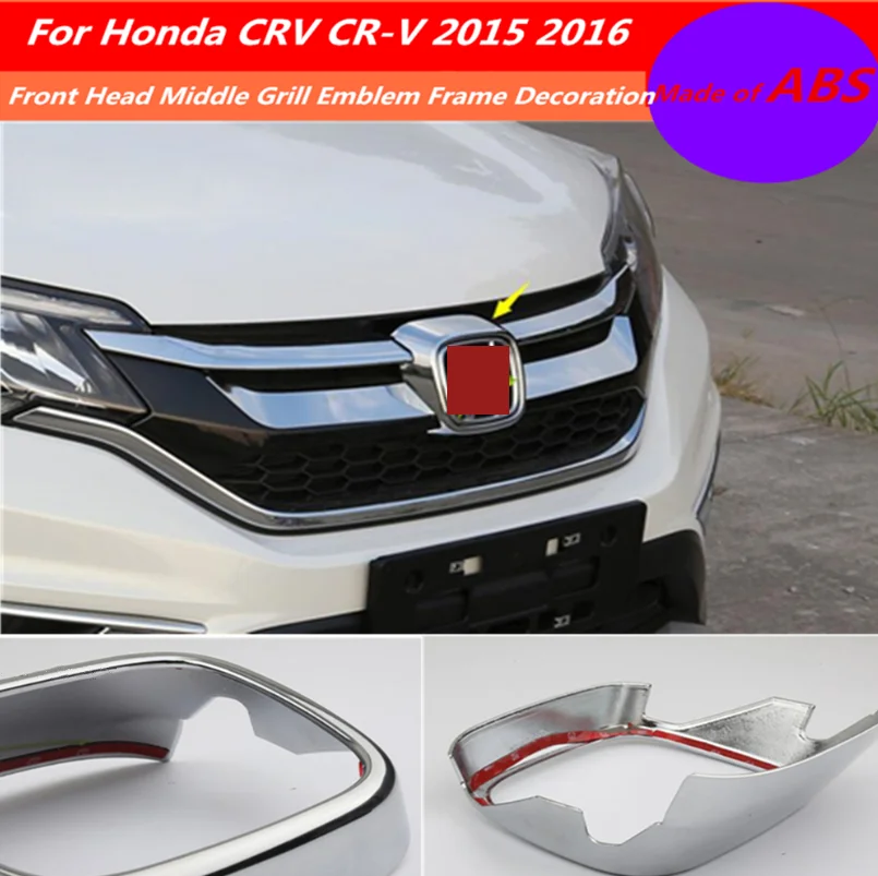 ABS Хромированная передняя головка среднего гриля Эмблема рамка украшения