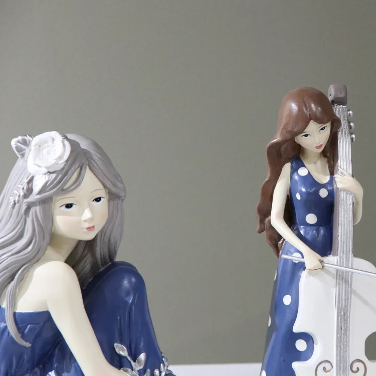 1 шт. Мультфильм сказка серии Виолончель кролик девушка из смолы красивая мечта