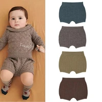 enkelibb toddler girl boy pop corn bloomer knit of wool fub brand designer toddler bottoms for all four season child knit shorts