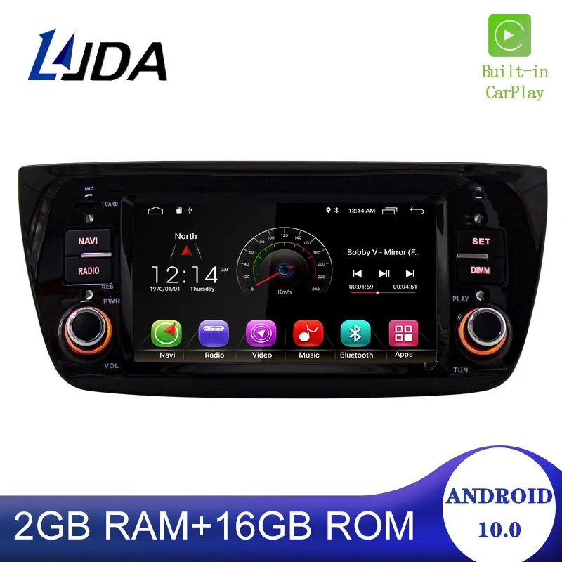 Автомобильный DVD плеер Carplay Android 10 для FIAT DOBLO 2010 2016 WIFI мультимедийный Стерео GPS 1 Din
