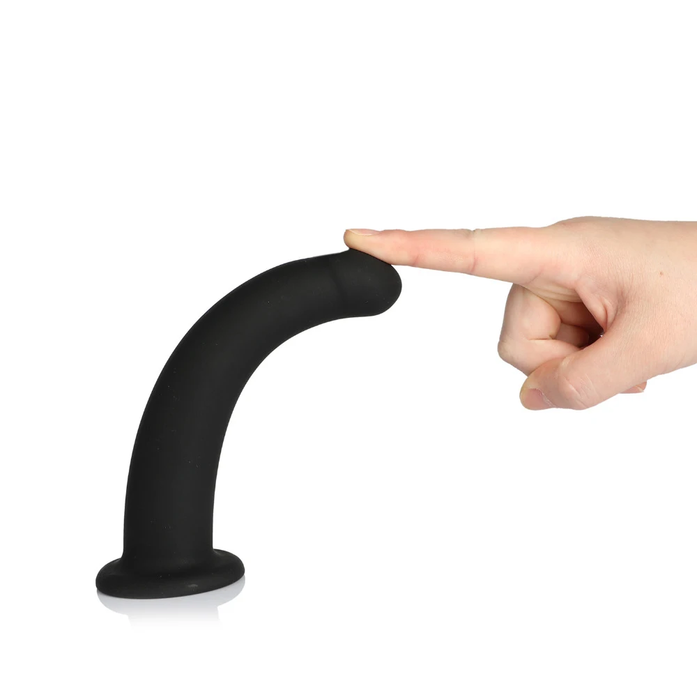 Силиконовый реалистичный фаллоимитатор на мощной присоске Анальная пробка