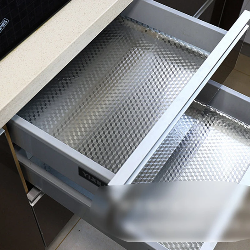 Кухонная маслостойкая водостойкая наклейка алюминиевая фольга самоклеящаяся