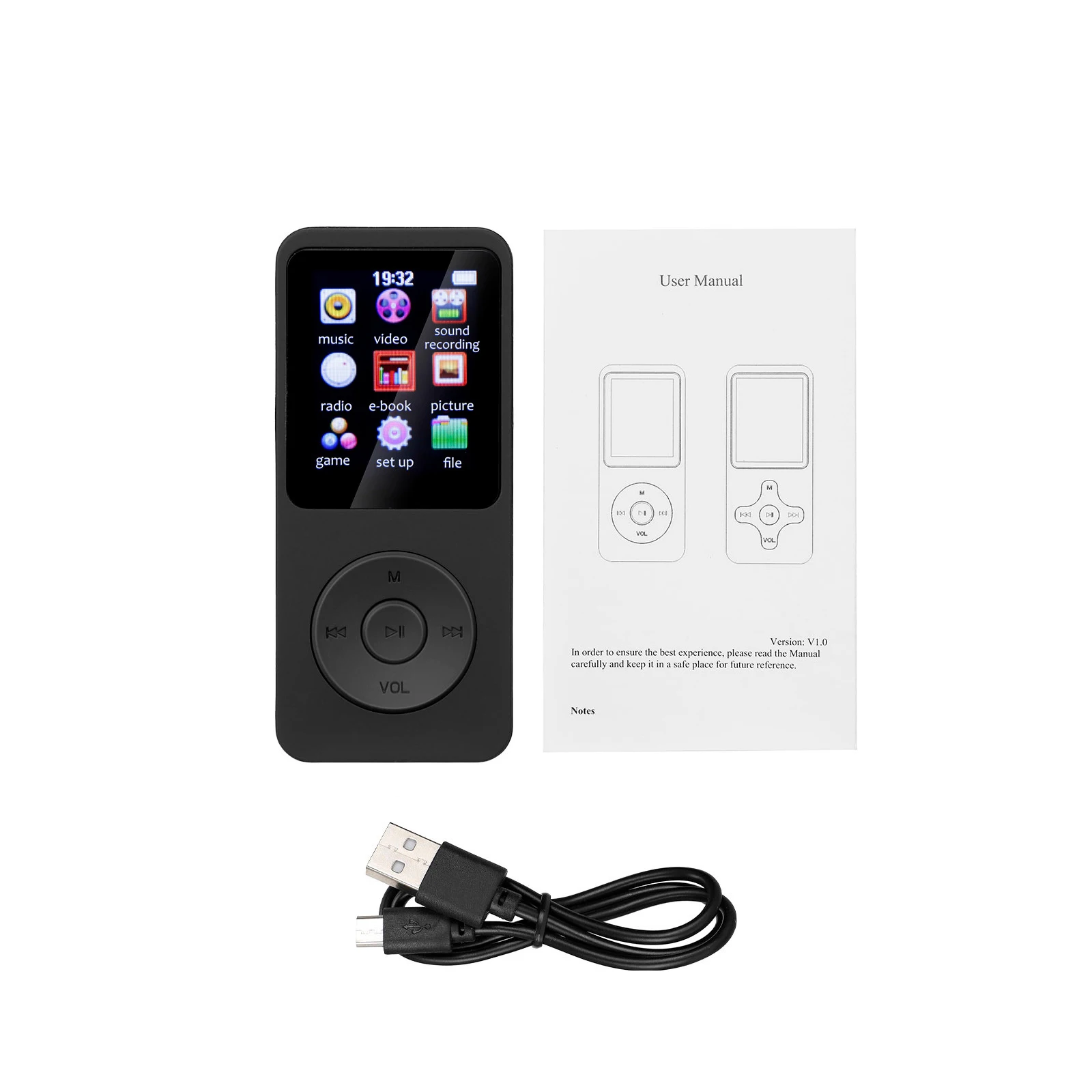 Mp4-плеер с Bluetooth 1 8 дюйма музыкальный плеер MP3 Walkman новая электронная книга для